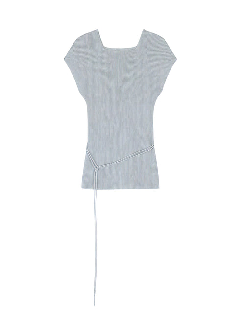Ribbed cap sleeveless knit top