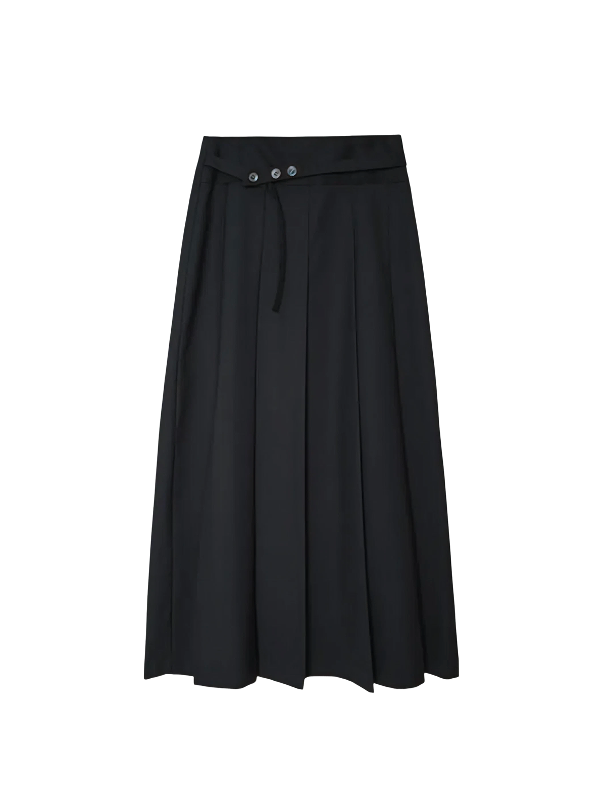 Pleats slit skirts